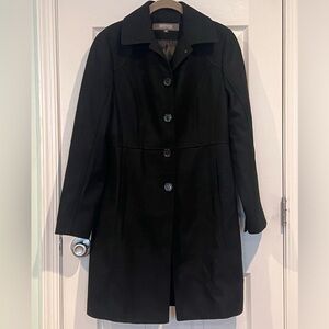 Kenneth Cole Reaction Black Wool Coat Sz 4